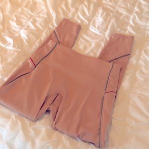 Fabletics dusty pink running tights